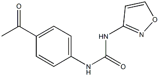 1-(4-acetylphenyl)-3-(1,2-oxazol-3-yl)urea Struktur