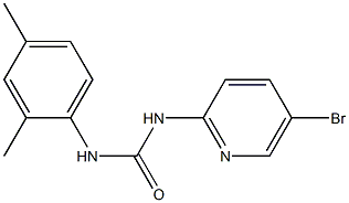 1-(5-bromopyridin-2-yl)-3-(2,4-dimethylphenyl)urea Struktur