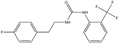 1-[2-(4-fluorophenyl)ethyl]-3-[2-(trifluoromethyl)phenyl]urea Struktur