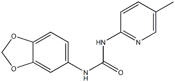 1-(1,3-benzodioxol-5-yl)-3-(5-methylpyridin-2-yl)urea Struktur