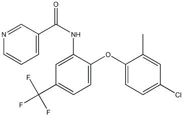 N-[2-(4-chloro-2-methylphenoxy)-5-(trifluoromethyl)phenyl]pyridine-3-carboxamide Struktur