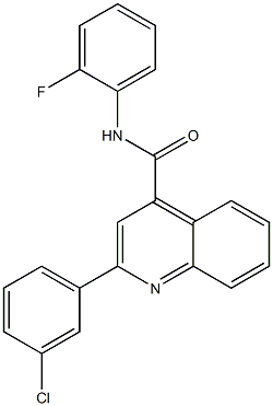 2-(3-chlorophenyl)-N-(2-fluorophenyl)quinoline-4-carboxamide Struktur