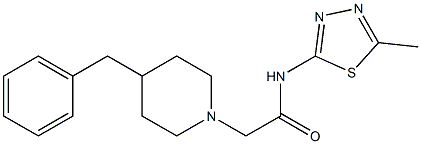 2-(4-benzylpiperidin-1-yl)-N-(5-methyl-1,3,4-thiadiazol-2-yl)acetamide Struktur