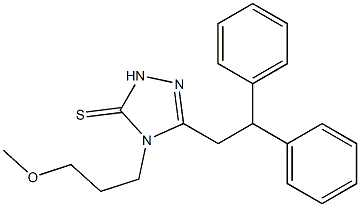 3-(2,2-diphenylethyl)-4-(3-methoxypropyl)-1H-1,2,4-triazole-5-thione Struktur