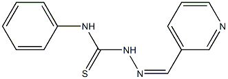 1-phenyl-3-[(Z)-pyridin-3-ylmethylideneamino]thiourea Struktur