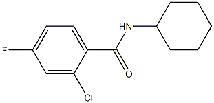 2-chloro-N-cyclohexyl-4-fluorobenzamide Struktur