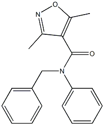 N-benzyl-3,5-dimethyl-N-phenyl-1,2-oxazole-4-carboxamide Struktur