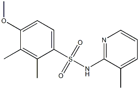 4-methoxy-2,3-dimethyl-N-(3-methylpyridin-2-yl)benzenesulfonamide Struktur