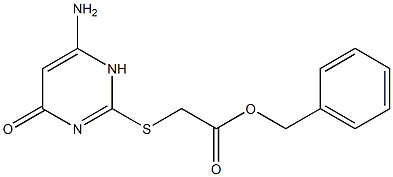 benzyl 2-[(6-amino-4-oxo-1H-pyrimidin-2-yl)sulfanyl]acetate Struktur