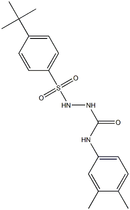 1-[(4-tert-butylphenyl)sulfonylamino]-3-(3,4-dimethylphenyl)urea Struktur