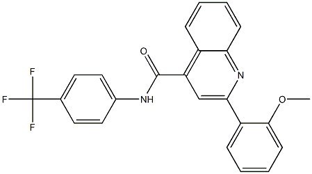 2-(2-methoxyphenyl)-N-[4-(trifluoromethyl)phenyl]quinoline-4-carboxamide Struktur