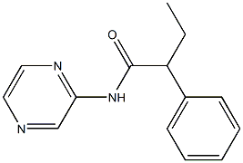 2-phenyl-N-pyrazin-2-ylbutanamide Struktur