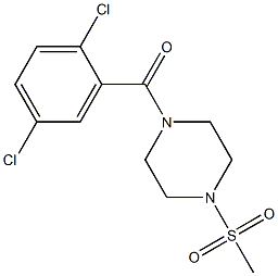 (2,5-dichlorophenyl)-(4-methylsulfonylpiperazin-1-yl)methanone Struktur