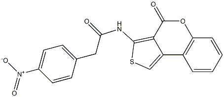 2-(4-nitrophenyl)-N-(4-oxothieno[3,4-c]chromen-3-yl)acetamide Struktur