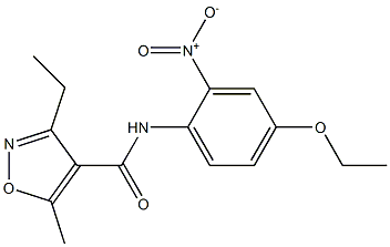 N-(4-ethoxy-2-nitrophenyl)-3-ethyl-5-methyl-1,2-oxazole-4-carboxamide Struktur