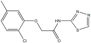 2-(2-chloro-5-methylphenoxy)-N-(1,3,4-thiadiazol-2-yl)acetamide Struktur