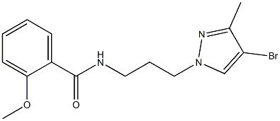 N-[3-(4-bromo-3-methylpyrazol-1-yl)propyl]-2-methoxybenzamide Struktur