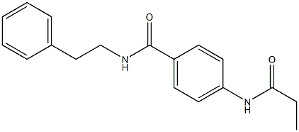 N-(2-phenylethyl)-4-(propanoylamino)benzamide Struktur