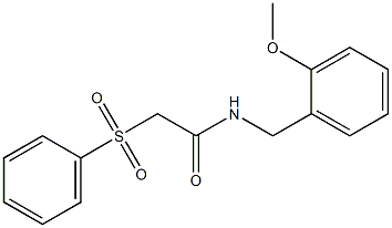 2-(benzenesulfonyl)-N-[(2-methoxyphenyl)methyl]acetamide Struktur