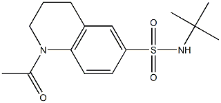 1-acetyl-N-tert-butyl-3,4-dihydro-2H-quinoline-6-sulfonamide Struktur