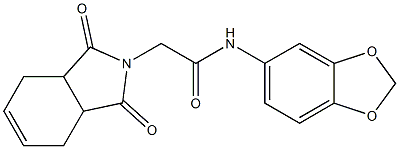 N-(1,3-benzodioxol-5-yl)-2-(1,3-dioxo-3a,4,7,7a-tetrahydroisoindol-2-yl)acetamide Struktur