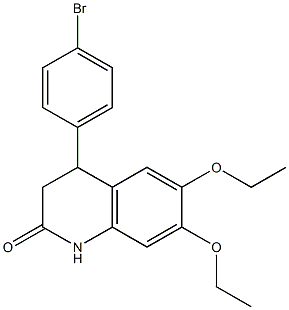 4-(4-bromophenyl)-6,7-diethoxy-3,4-dihydro-1H-quinolin-2-one Struktur