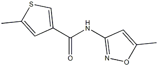 5-methyl-N-(5-methyl-1,2-oxazol-3-yl)thiophene-3-carboxamide Struktur