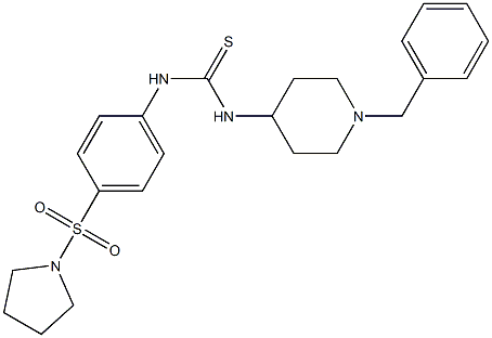 1-(1-benzylpiperidin-4-yl)-3-(4-pyrrolidin-1-ylsulfonylphenyl)thiourea Struktur