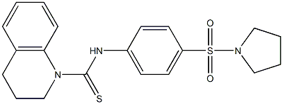 N-(4-pyrrolidin-1-ylsulfonylphenyl)-3,4-dihydro-2H-quinoline-1-carbothioamide Struktur