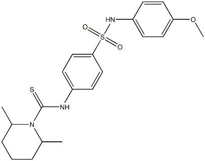 N-[4-[(4-methoxyphenyl)sulfamoyl]phenyl]-2,6-dimethylpiperidine-1-carbothioamide Struktur