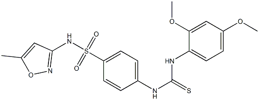 1-(2,4-dimethoxyphenyl)-3-[4-[(5-methyl-1,2-oxazol-3-yl)sulfamoyl]phenyl]thiourea Struktur