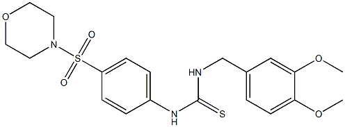 1-[(3,4-dimethoxyphenyl)methyl]-3-(4-morpholin-4-ylsulfonylphenyl)thiourea Struktur