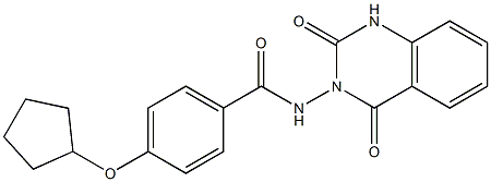 4-cyclopentyloxy-N-(2,4-dioxo-1H-quinazolin-3-yl)benzamide Struktur