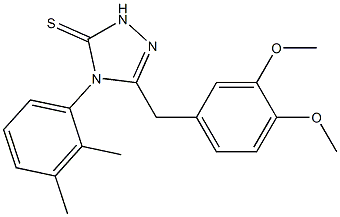 3-[(3,4-dimethoxyphenyl)methyl]-4-(2,3-dimethylphenyl)-1H-1,2,4-triazole-5-thione Struktur