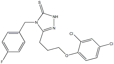 3-[3-(2,4-dichlorophenoxy)propyl]-4-[(4-fluorophenyl)methyl]-1H-1,2,4-triazole-5-thione Struktur