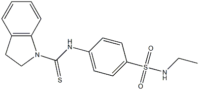 N-[4-(ethylsulfamoyl)phenyl]-2,3-dihydroindole-1-carbothioamide Struktur