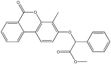 methyl 2-(4-methyl-6-oxobenzo[c]chromen-3-yl)oxy-2-phenylacetate Struktur