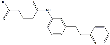 5-oxo-5-[3-(2-pyridin-2-ylethyl)anilino]pentanoic acid Struktur