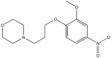 4-[3-(2-methoxy-4-nitrophenoxy)propyl]morpholine Struktur