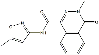 3-methyl-N-(5-methyl-1,2-oxazol-3-yl)-4-oxophthalazine-1-carboxamide Struktur