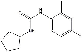 1-cyclopentyl-3-(2,4-dimethylphenyl)urea Struktur