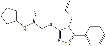 N-cyclopentyl-2-[(4-prop-2-enyl-5-pyridin-2-yl-1,2,4-triazol-3-yl)sulfanyl]acetamide Struktur