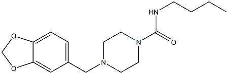 4-(1,3-benzodioxol-5-ylmethyl)-N-butylpiperazine-1-carboxamide Struktur