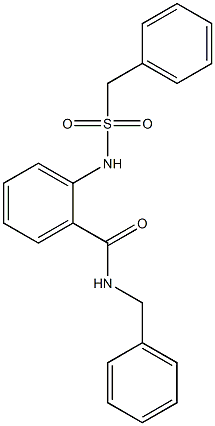 N-benzyl-2-(benzylsulfonylamino)benzamide Struktur