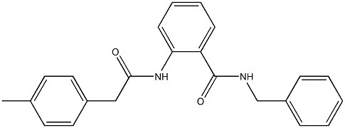 N-benzyl-2-[[2-(4-methylphenyl)acetyl]amino]benzamide Struktur