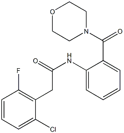 2-(2-chloro-6-fluorophenyl)-N-[2-(morpholine-4-carbonyl)phenyl]acetamide Struktur