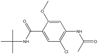 4-acetamido-N-tert-butyl-5-chloro-2-methoxybenzamide Struktur