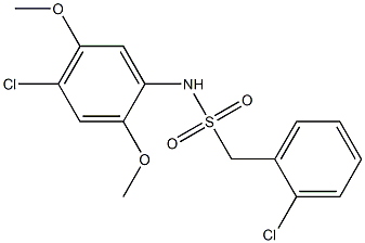 N-(4-chloro-2,5-dimethoxyphenyl)-1-(2-chlorophenyl)methanesulfonamide Struktur