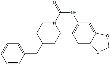 N-(1,3-benzodioxol-5-yl)-4-benzylpiperidine-1-carboxamide Struktur