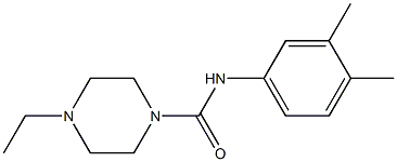 N-(3,4-dimethylphenyl)-4-ethylpiperazine-1-carboxamide Struktur